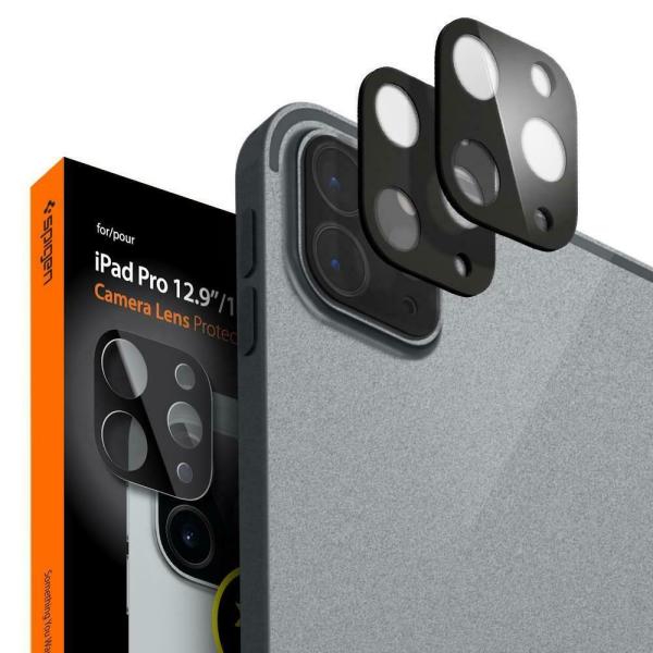 2x Spigen Glas Fc Kameraobjektivschutz für iPad Pro 11 / 12.9 2020 Schwarz